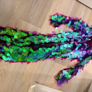 Dolls kill Vibrant Sequin Dress with Multicolor duster